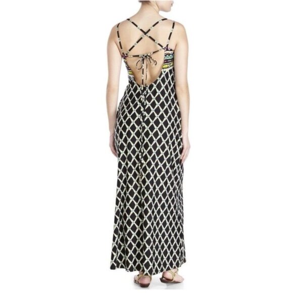 Trina Turk Maxi Dress Size M Kon Tiki Halter - Picture 16 of 16